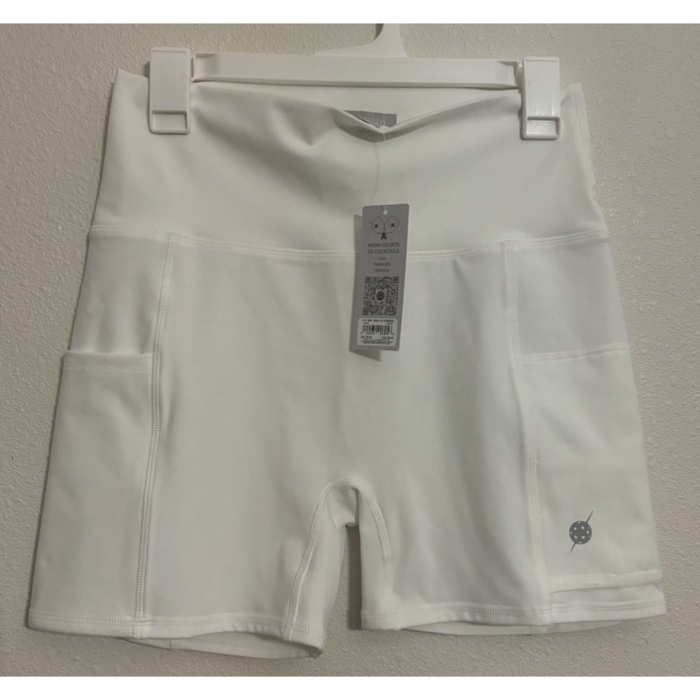 OFFLINE by Aerie Pickletini Leslie Bike Shorts White Medium